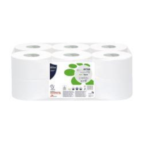 PAPERNET CARTA IGIENICA JUMBO MINI 2 VELI MICROGOFFRATO 150 MT 405 STRAPPI BIANCO CONF 12 Pz.